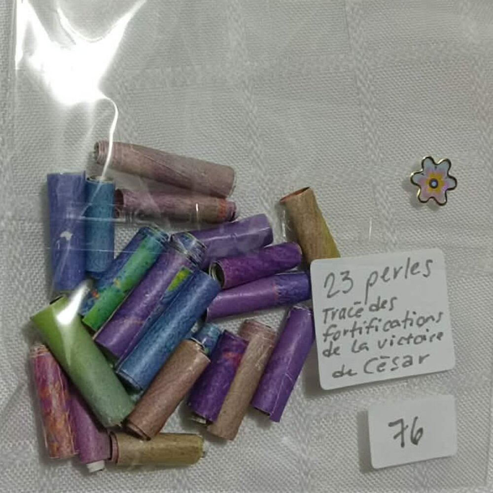 One-of-a-kind handmade/hand rolled paper beads/jewelry making/craft supplies/DIY